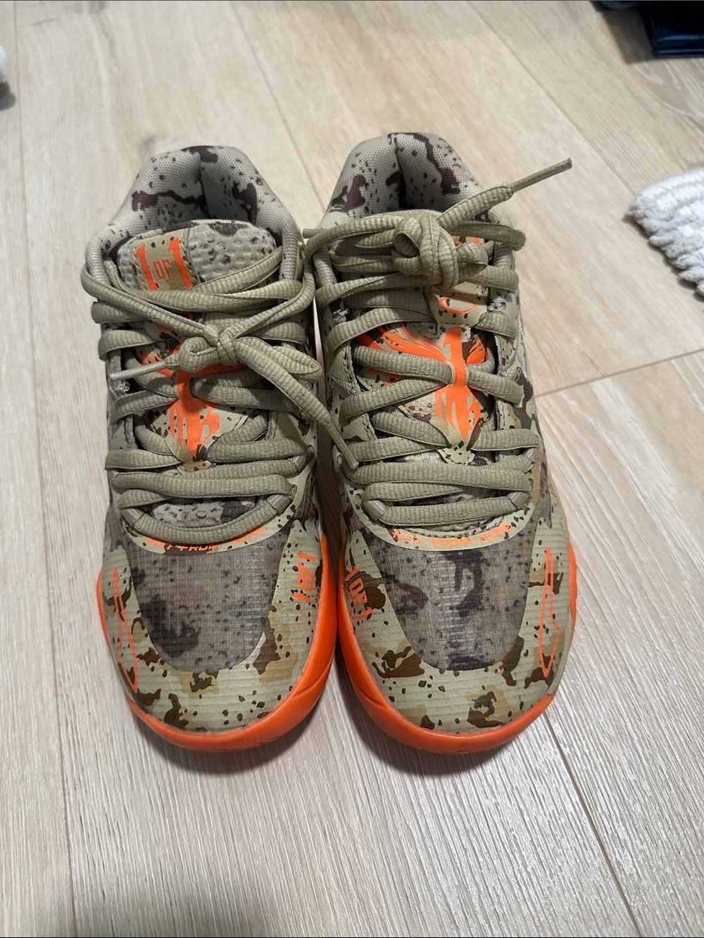 Boys la melo ball camo basketball sneakers